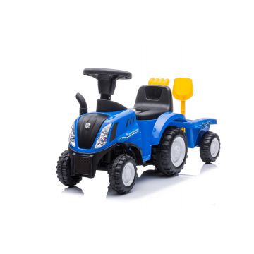 Masina Ride-On New Holland Tractor Pentru Copii cu Remorcă 12V Albastru